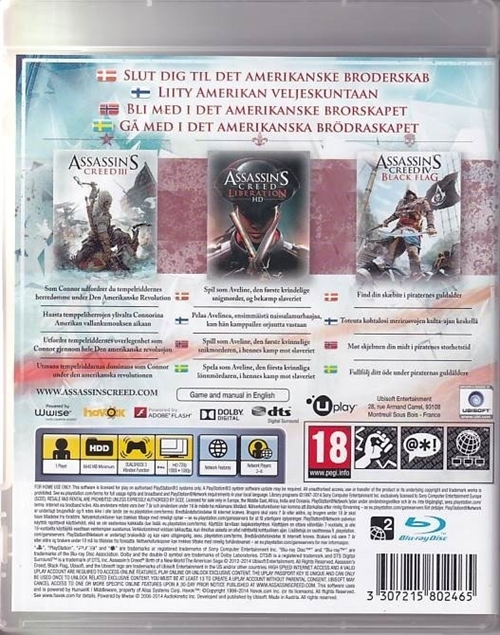 Assassins Creed Birth of a New World the American Saga - PS3 (B Grade) (Genbrug)